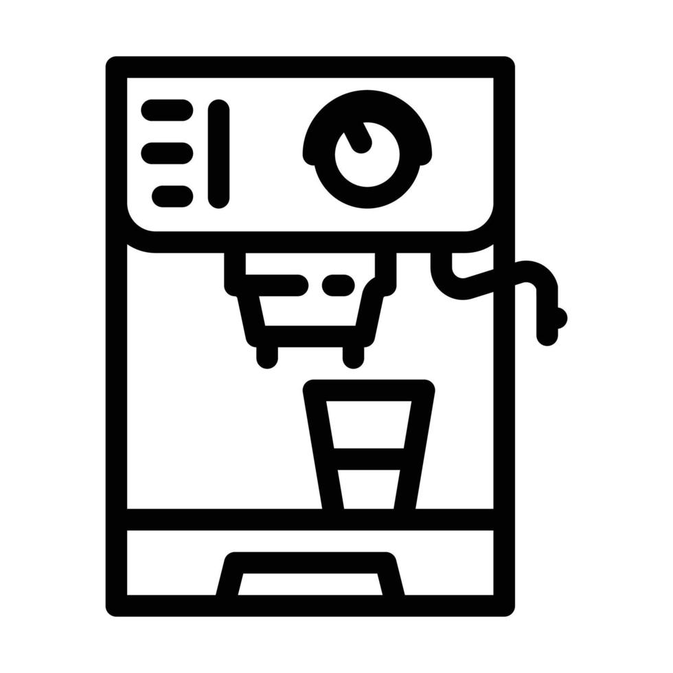 professionele koffiemachine lijn pictogram vectorillustratie vector