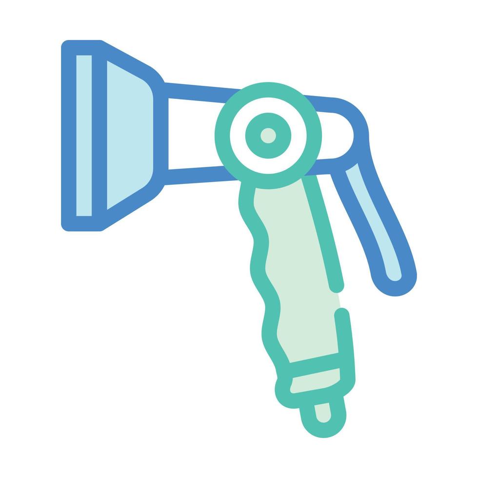 pistool spray water kleur pictogram vectorillustratie vector