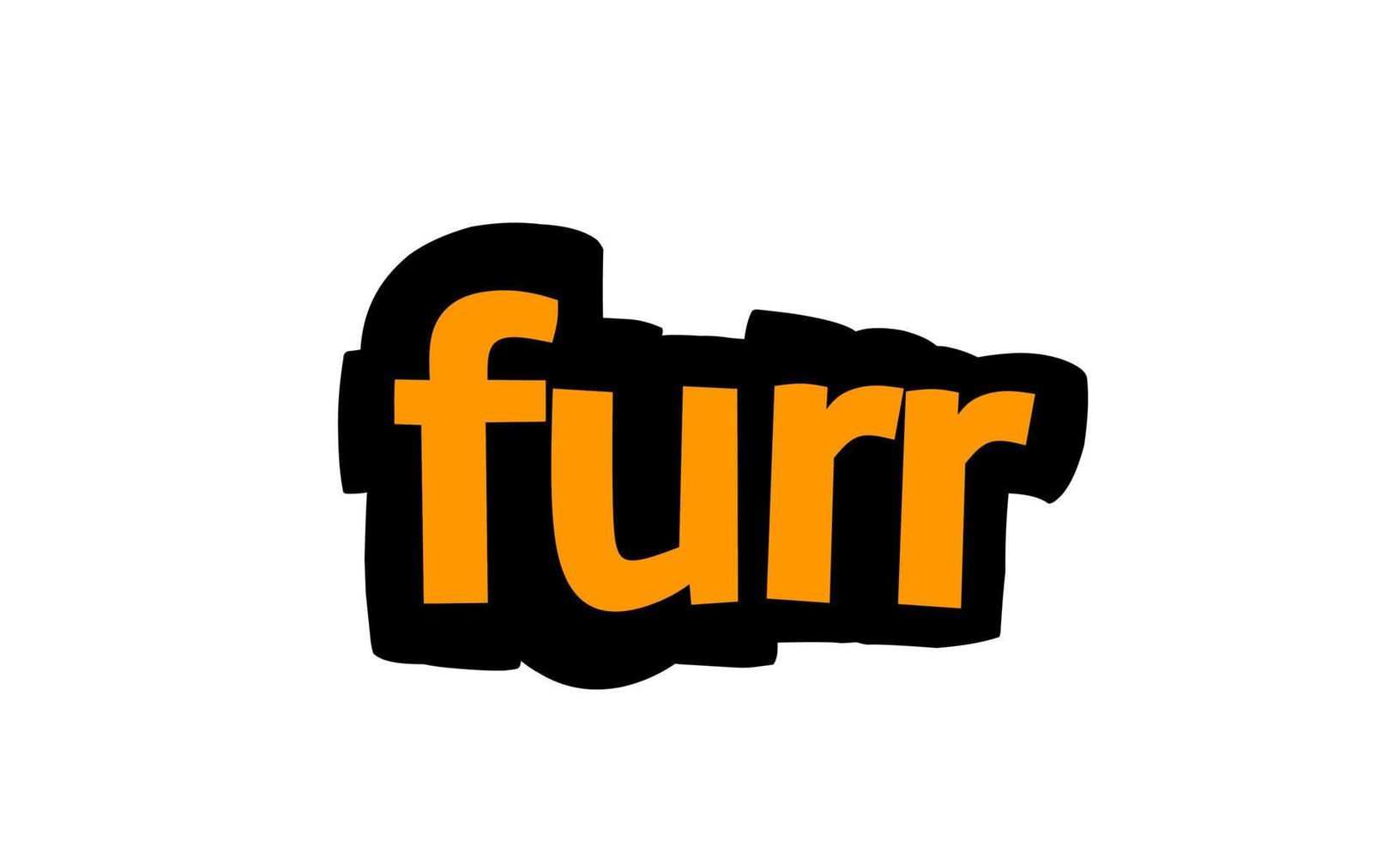 furr schrijven vector ontwerp op witte achtergrond