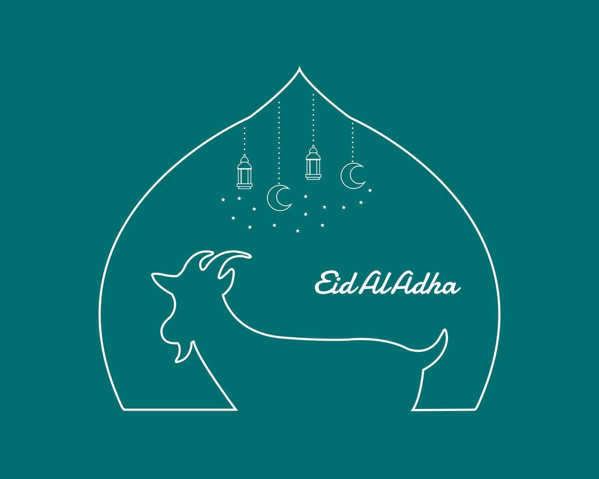 eid al adha lijntekeningen vector