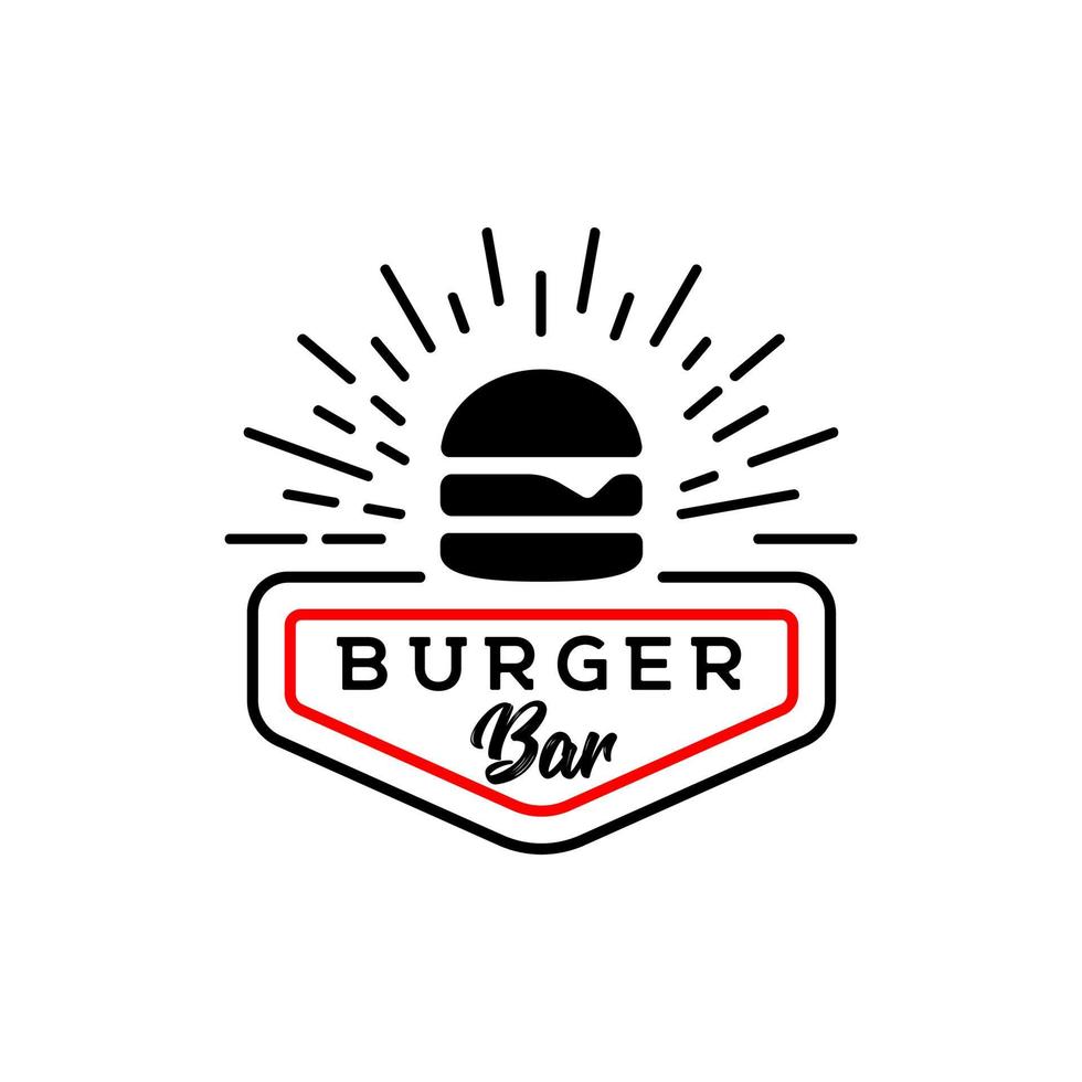 hamburger of hamburger vector logo, fast food, restaurant of bar logo