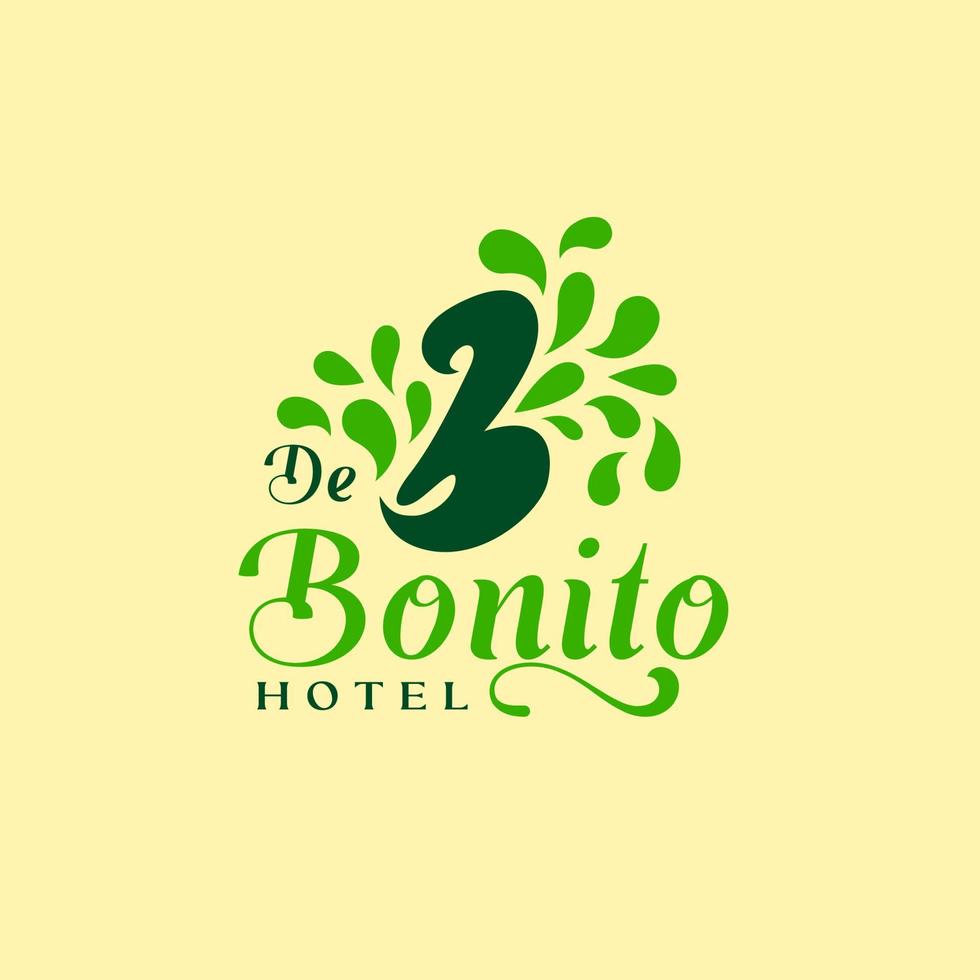 luxe eerste letter b-logo voor boetiek, hotel, cosmetisch logo-concept vector