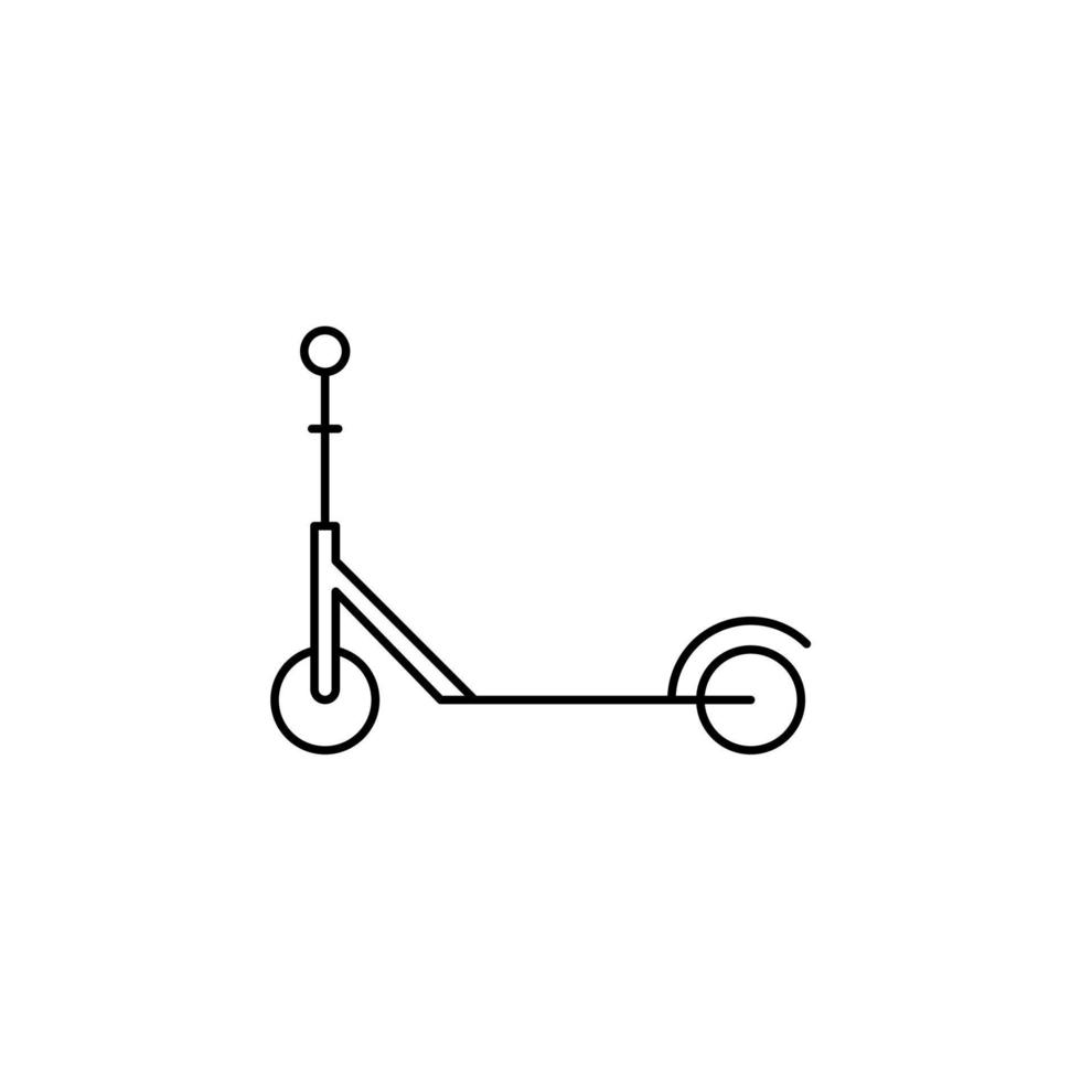 scooter, kick scooter dunne lijn pictogram vector illustratie logo sjabloon. geschikt voor vele doeleinden.