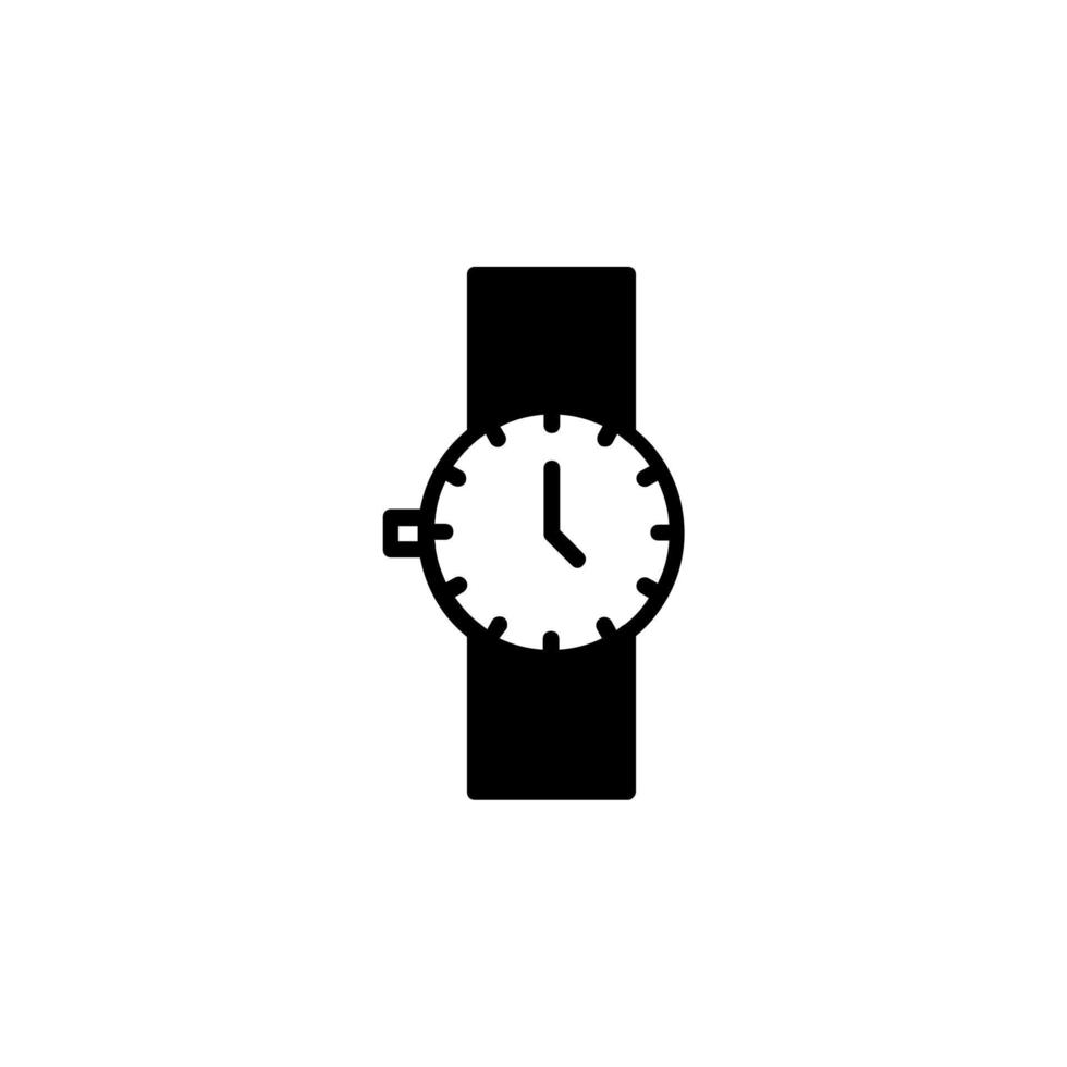 horloge, polshorloge, klok, tijd ononderbroken lijn pictogram vector illustratie logo sjabloon. geschikt voor vele doeleinden.