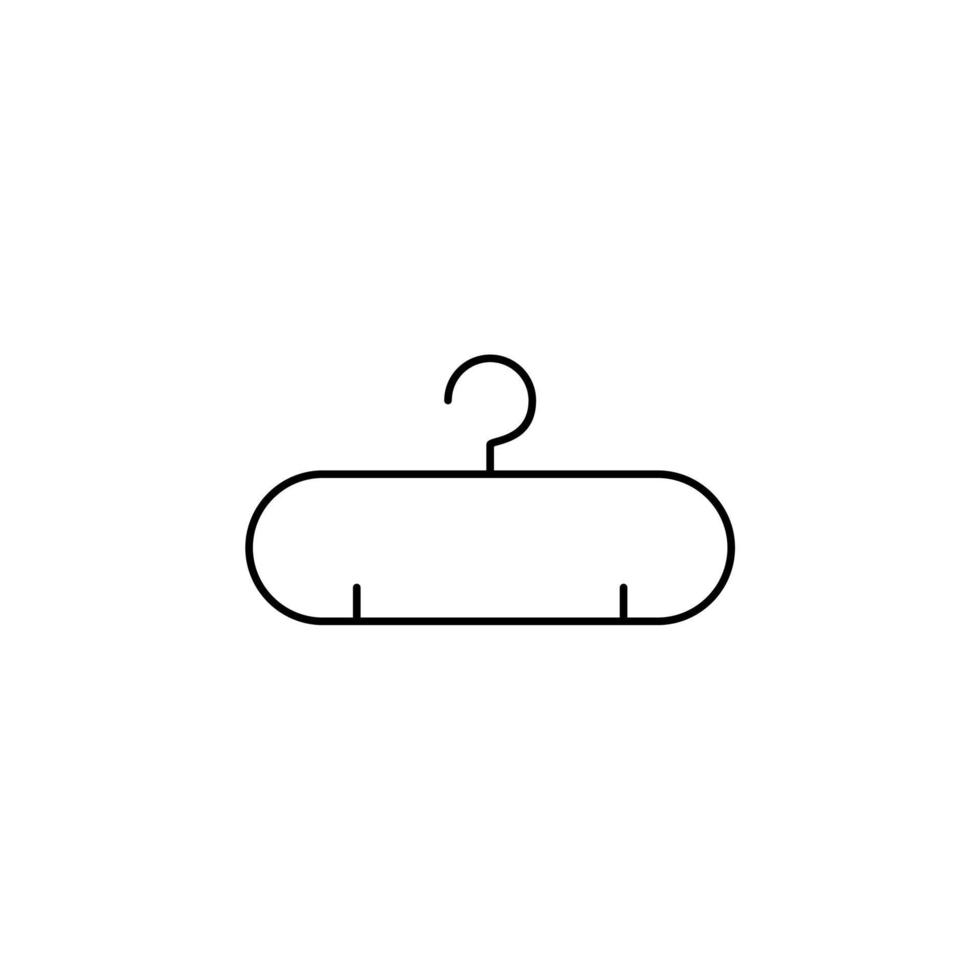 kleding hanger dunne lijn pictogram vector illustratie logo sjabloon. geschikt voor vele doeleinden.