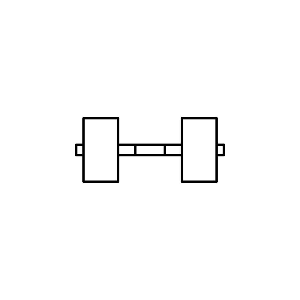 sportschool, fitness, gewicht dunne lijn pictogram vector illustratie logo sjabloon. geschikt voor vele doeleinden.