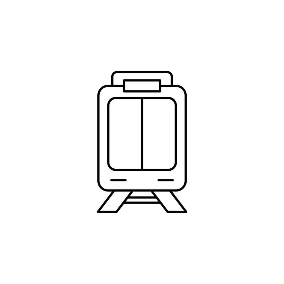 trein, locomotief, vervoer dunne lijn vector illustratie logo pictogrammalplaatje. geschikt voor vele doeleinden.