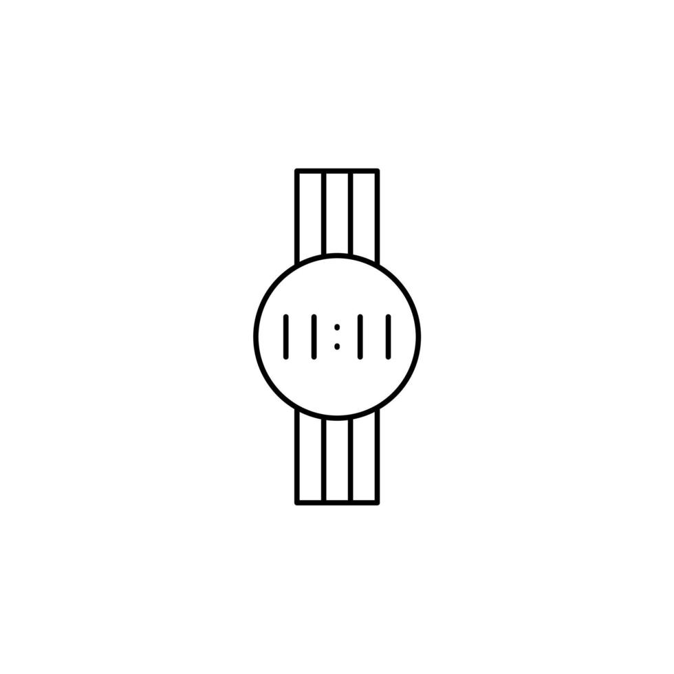 horloge, polshorloge, klok, tijd dunne lijn pictogram vector illustratie logo sjabloon. geschikt voor vele doeleinden.