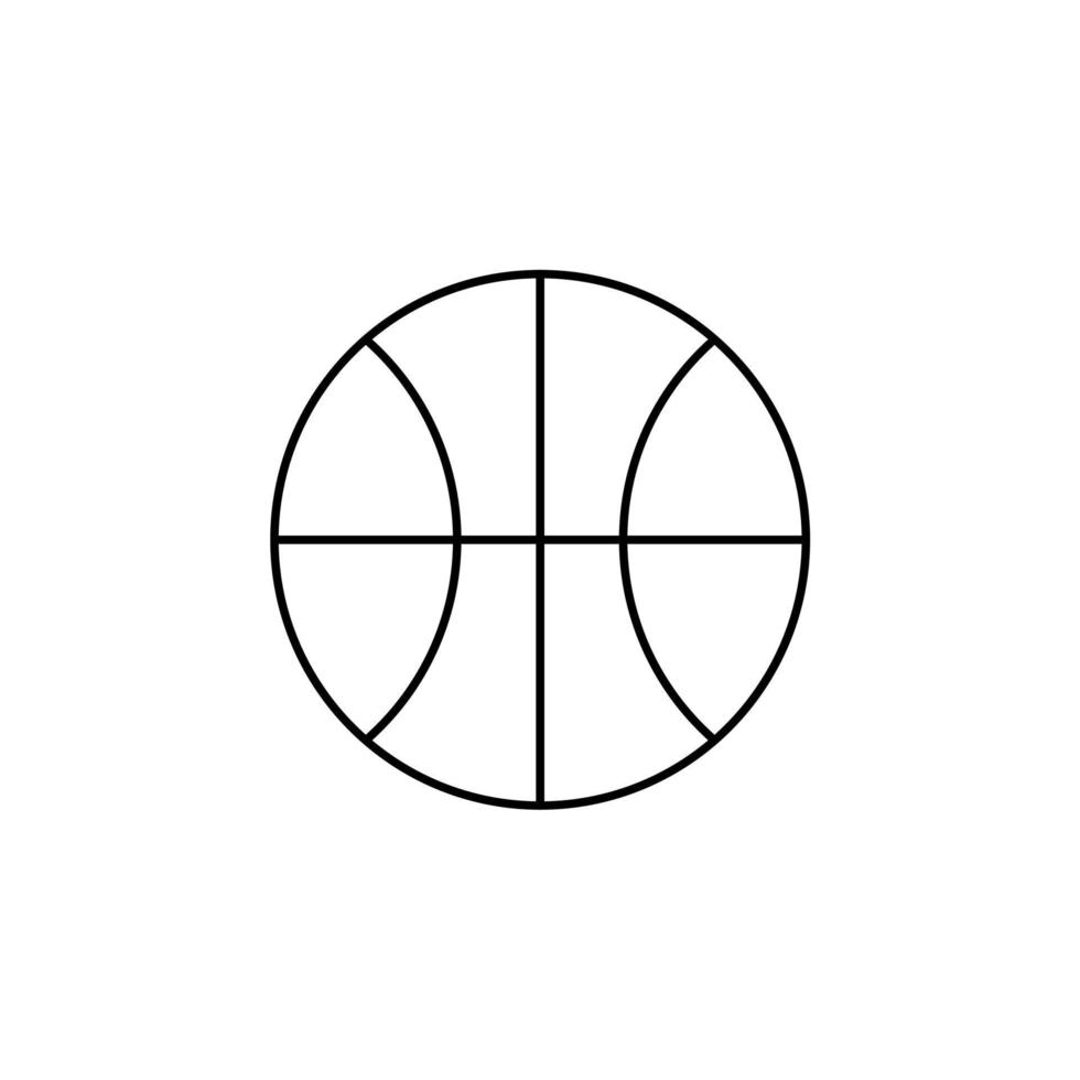 basketbal dunne lijn pictogram vector illustratie logo sjabloon. geschikt voor vele doeleinden.