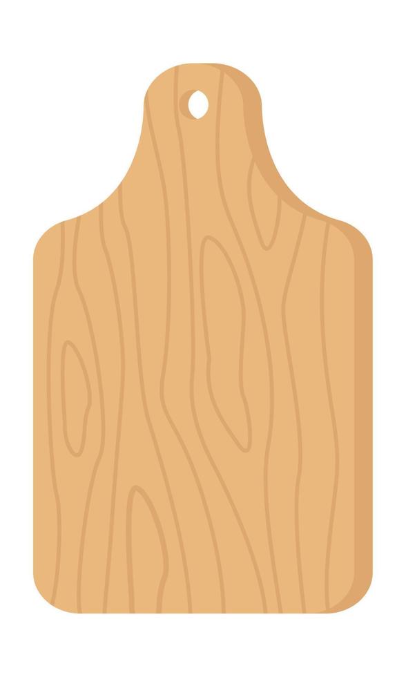 houten snijplank geïsoleerd op een witte achtergrond. vector illustratie