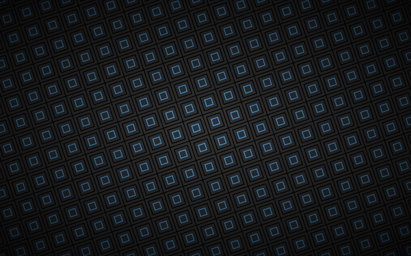 zwarte abstracte achtergrond samengesteld uit zwarte en blauwe vierkantjes. moderne technologie donker ontwerp. geometrische vectorillustratie. metalen gaas textuur vector