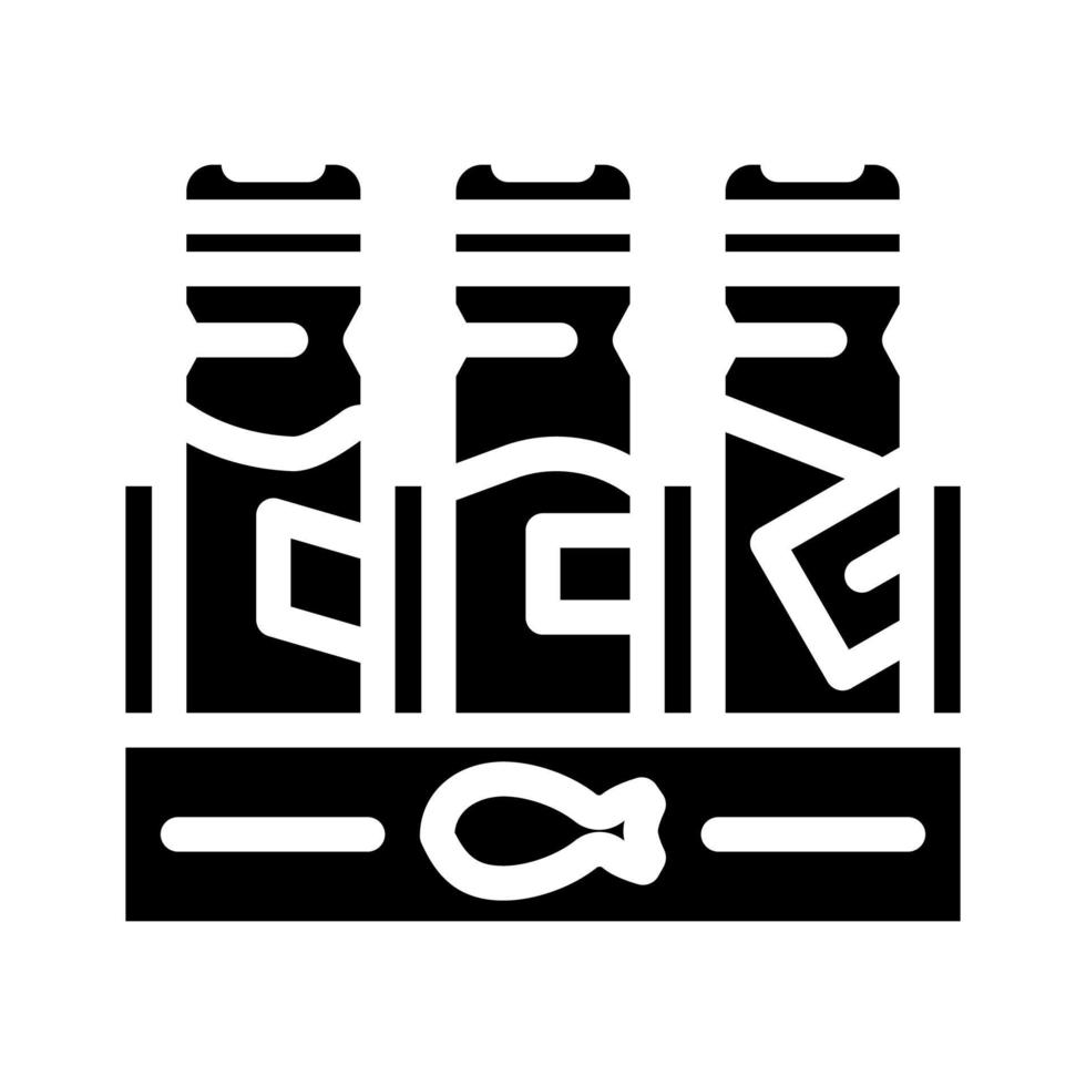 kruiden voor vis glyph pictogram vectorillustratie vector