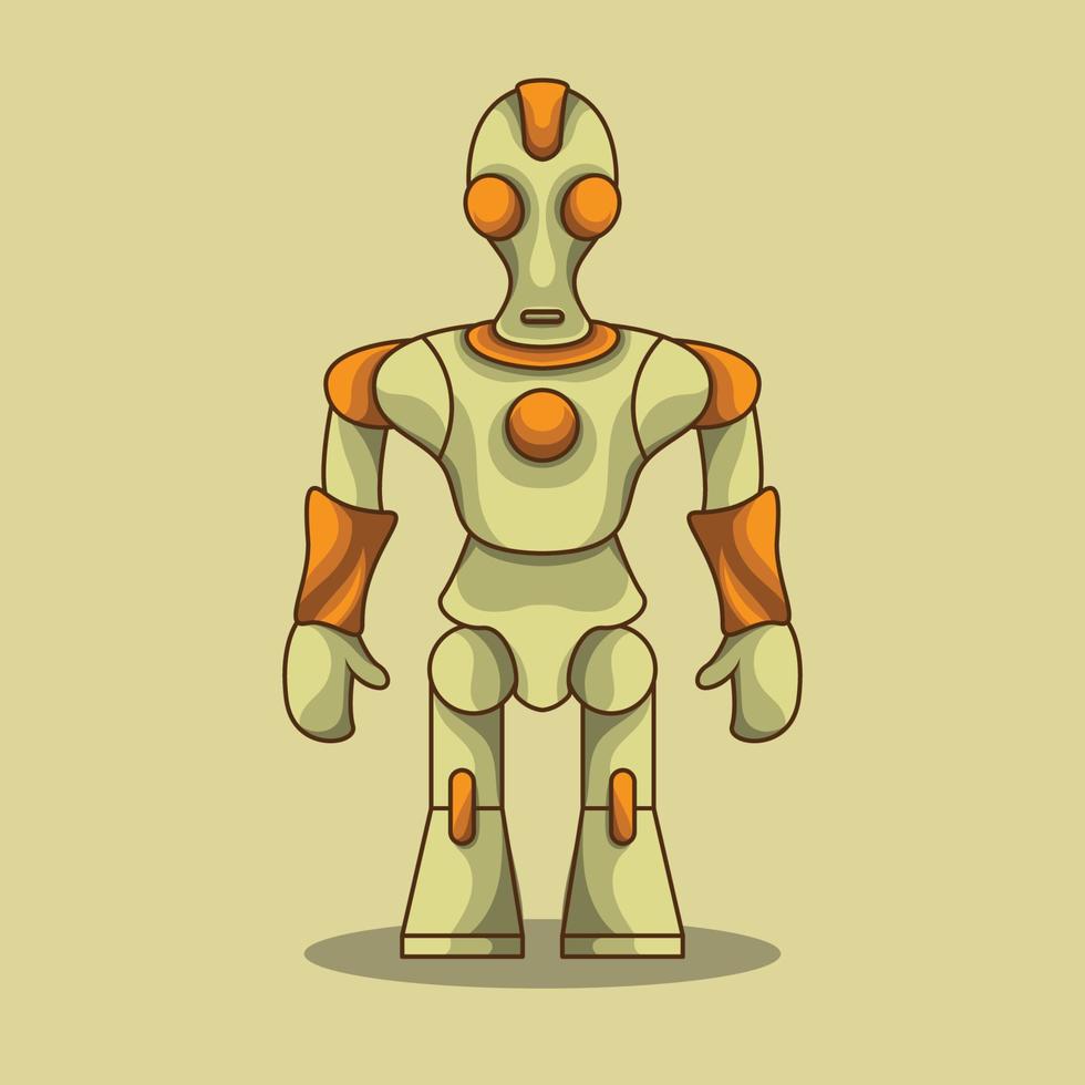 buitenaardse mecha mascotte robot vector