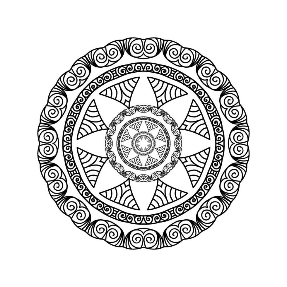 eenvoudig mandala kunst pictogram vector logo