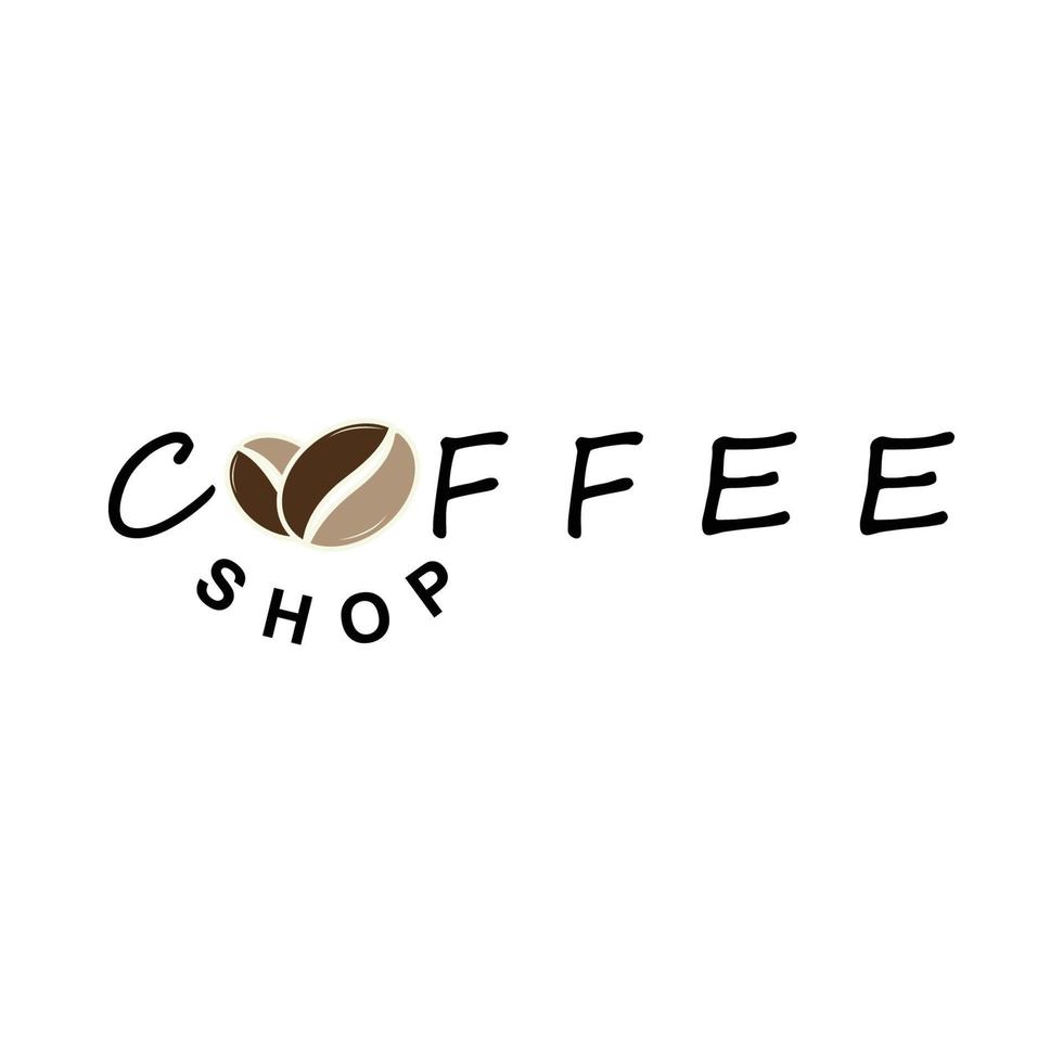 koffieboon plant logo vector voor koffie drinken ontwerp illustratie