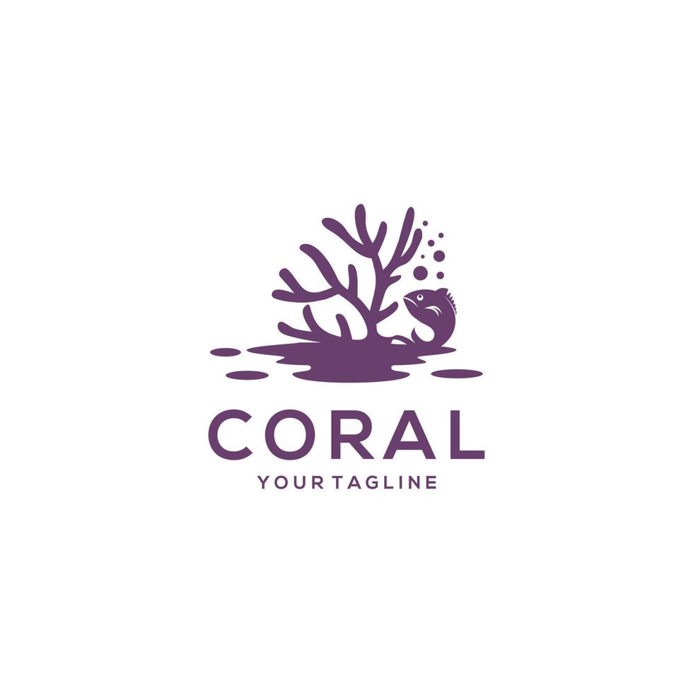 koraal logo pictogram ontwerp vector sjabloon