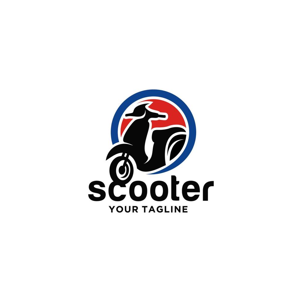 scooter logo ontwerp vector sjabloon