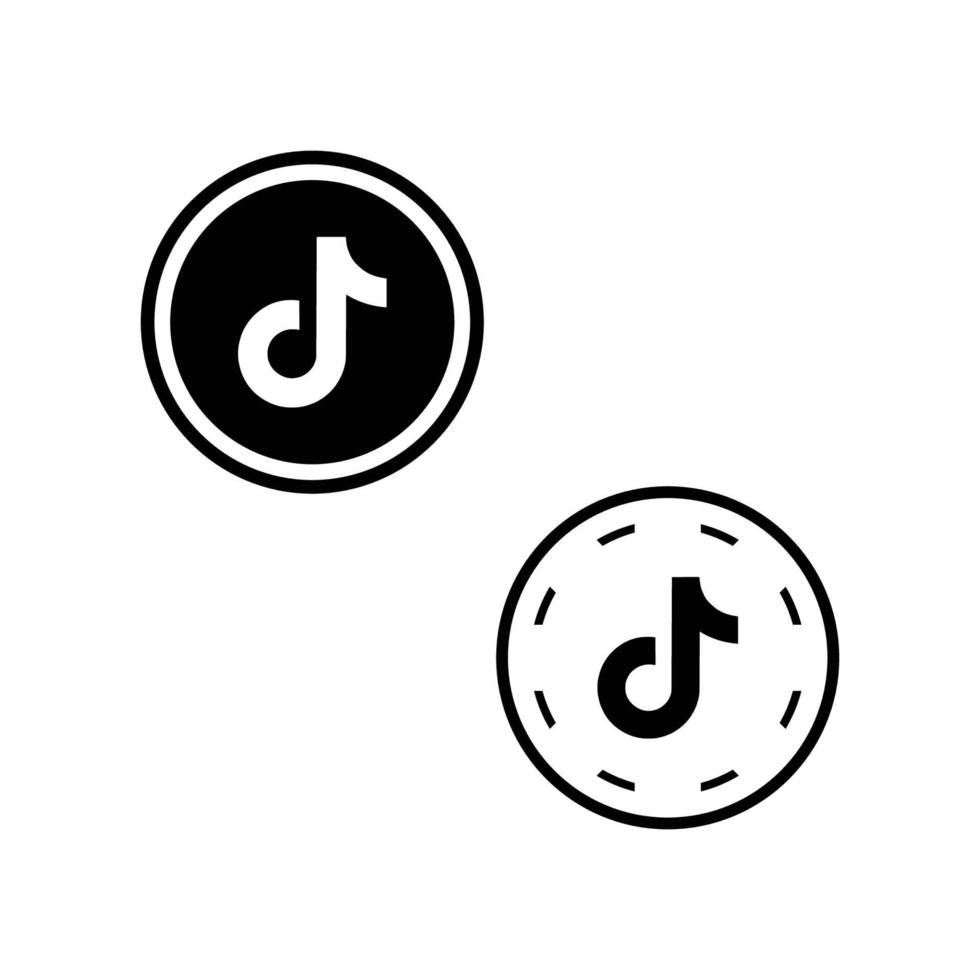 tiktok icon set vector