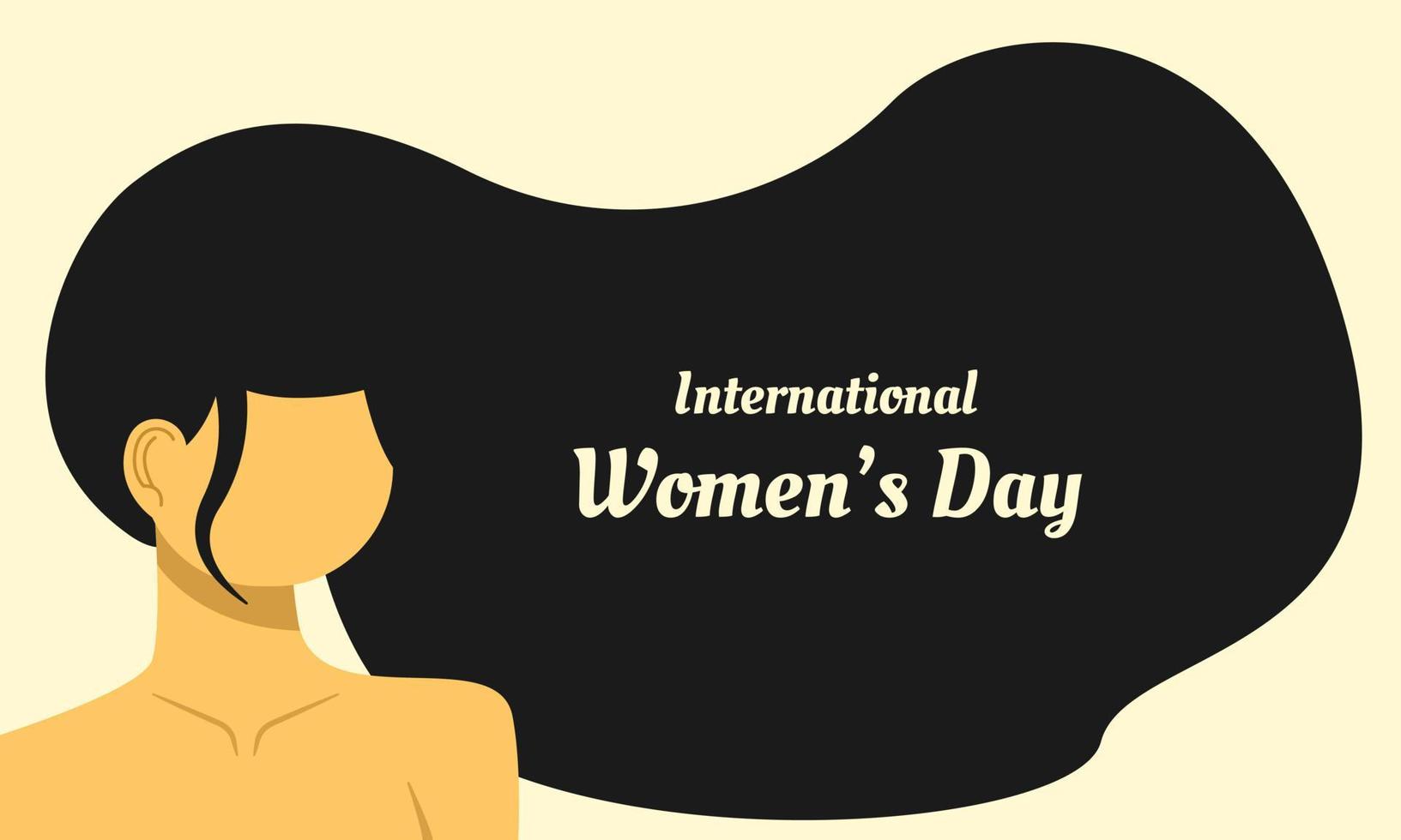 internationale vrouwendag kopieer ruimte platte vectorillustratie voor poster, spandoek of presentatie vector