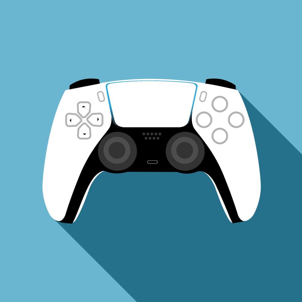 volgende generatie gamecontroller met blauwe achtergrond vector