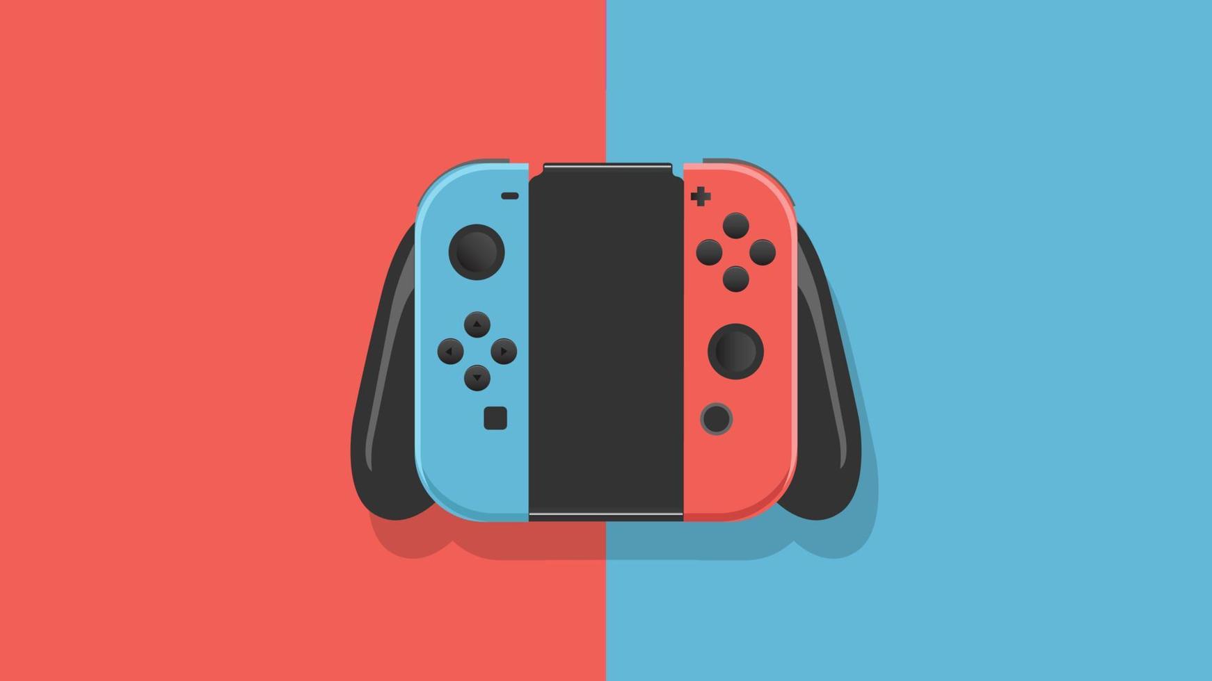 video game controller platte vectorillustratie. vector