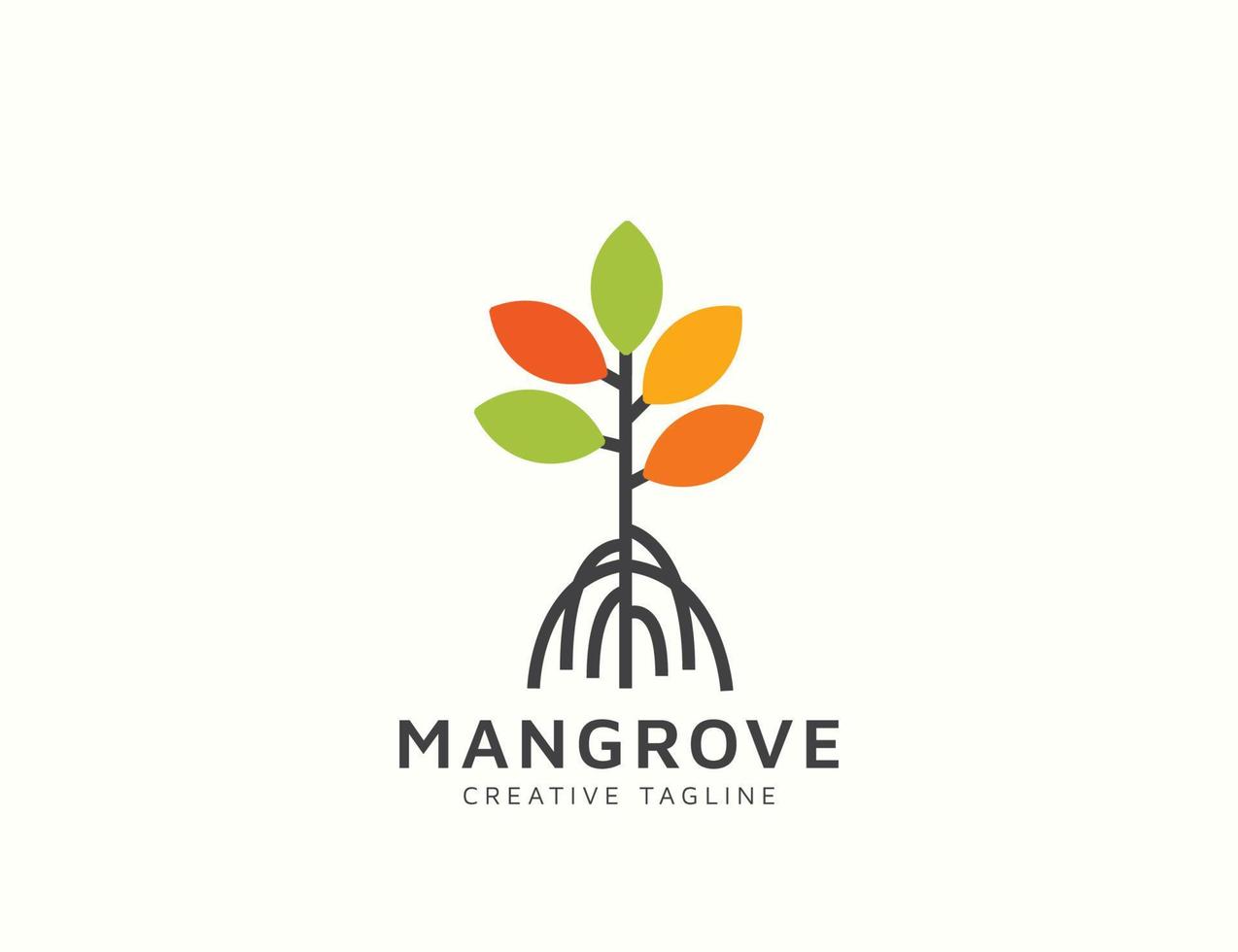 mangrove logo pictogram ontwerp vector