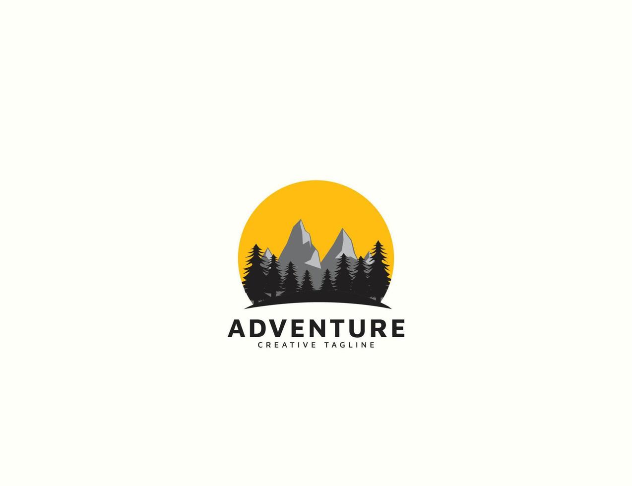 landschap berg avontuur logo ontwerp vector