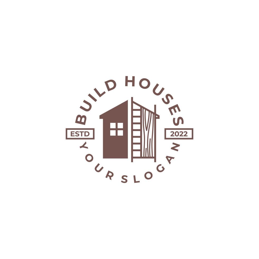 bouw huis logo ontwerp inspiratie vector