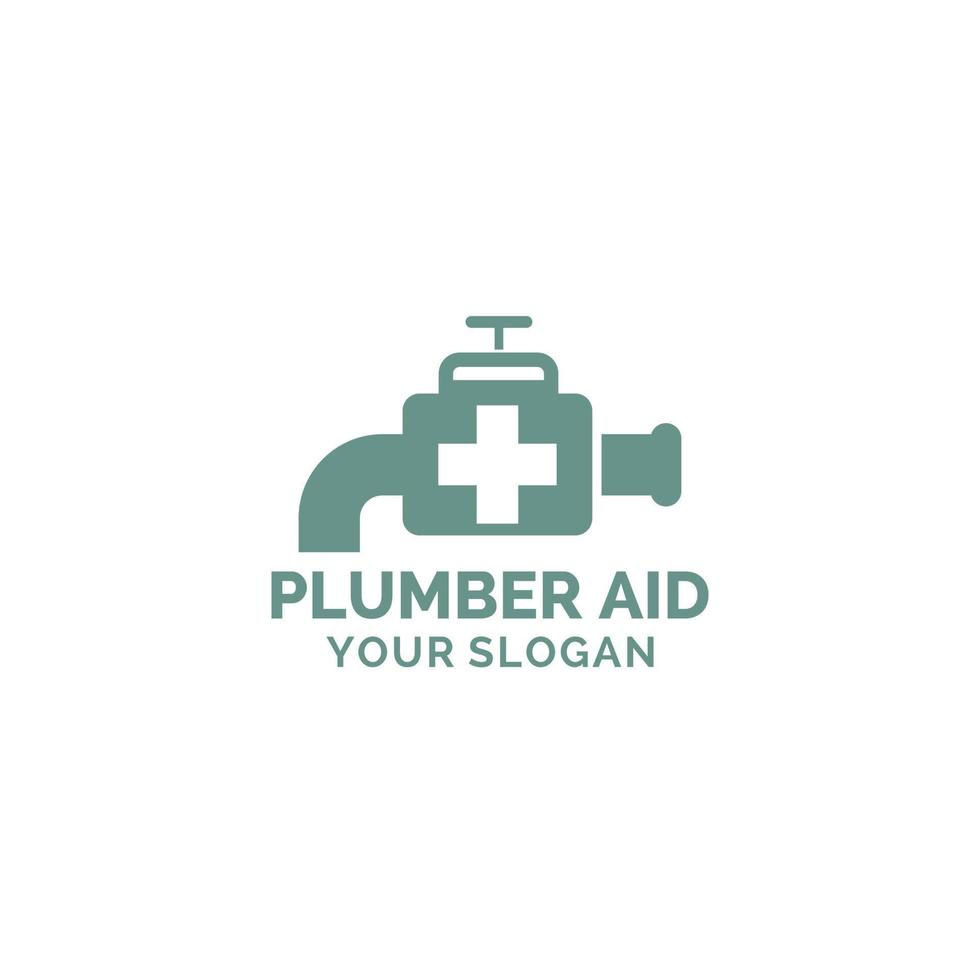 loodgieter eerste hulp logo ontwerp symbool vector