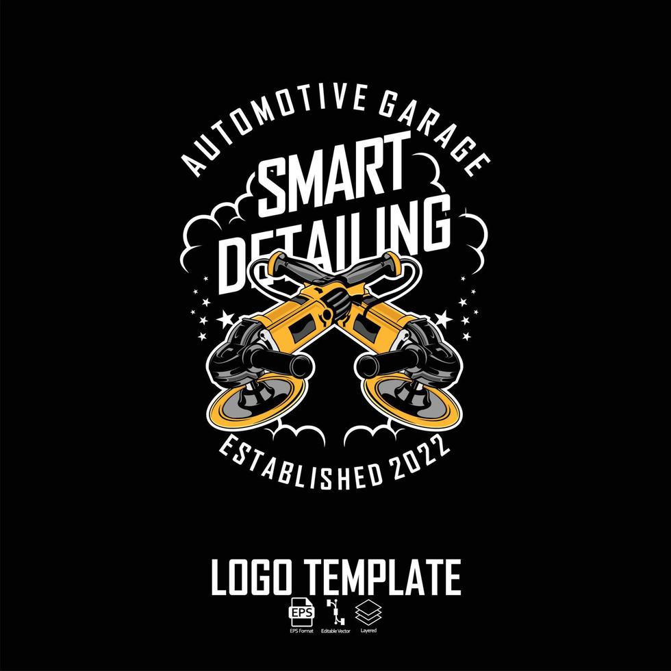 auto detaillering polijstmachine logo sjabloon vector