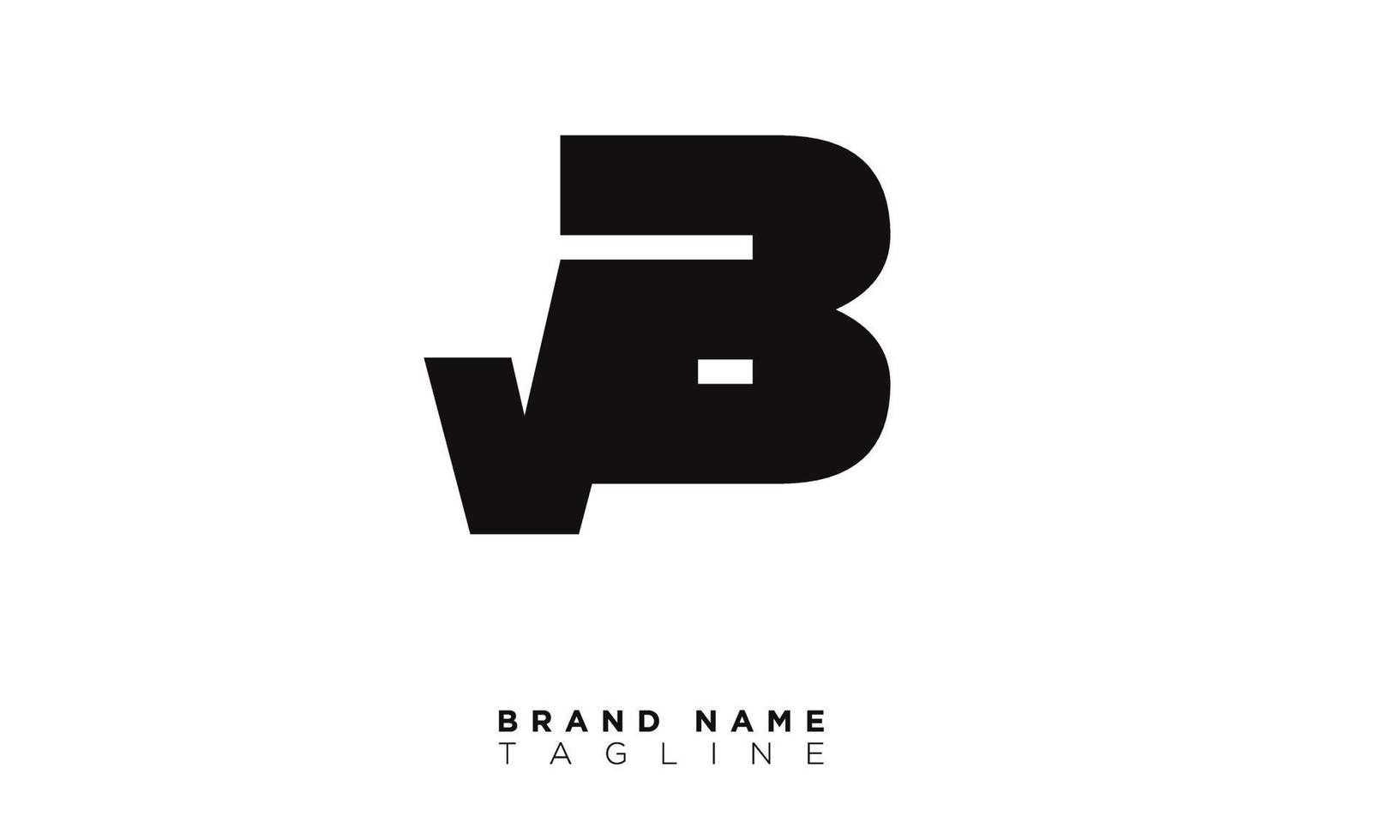 vb alfabet letters initialen monogram logo bv, v en b vector