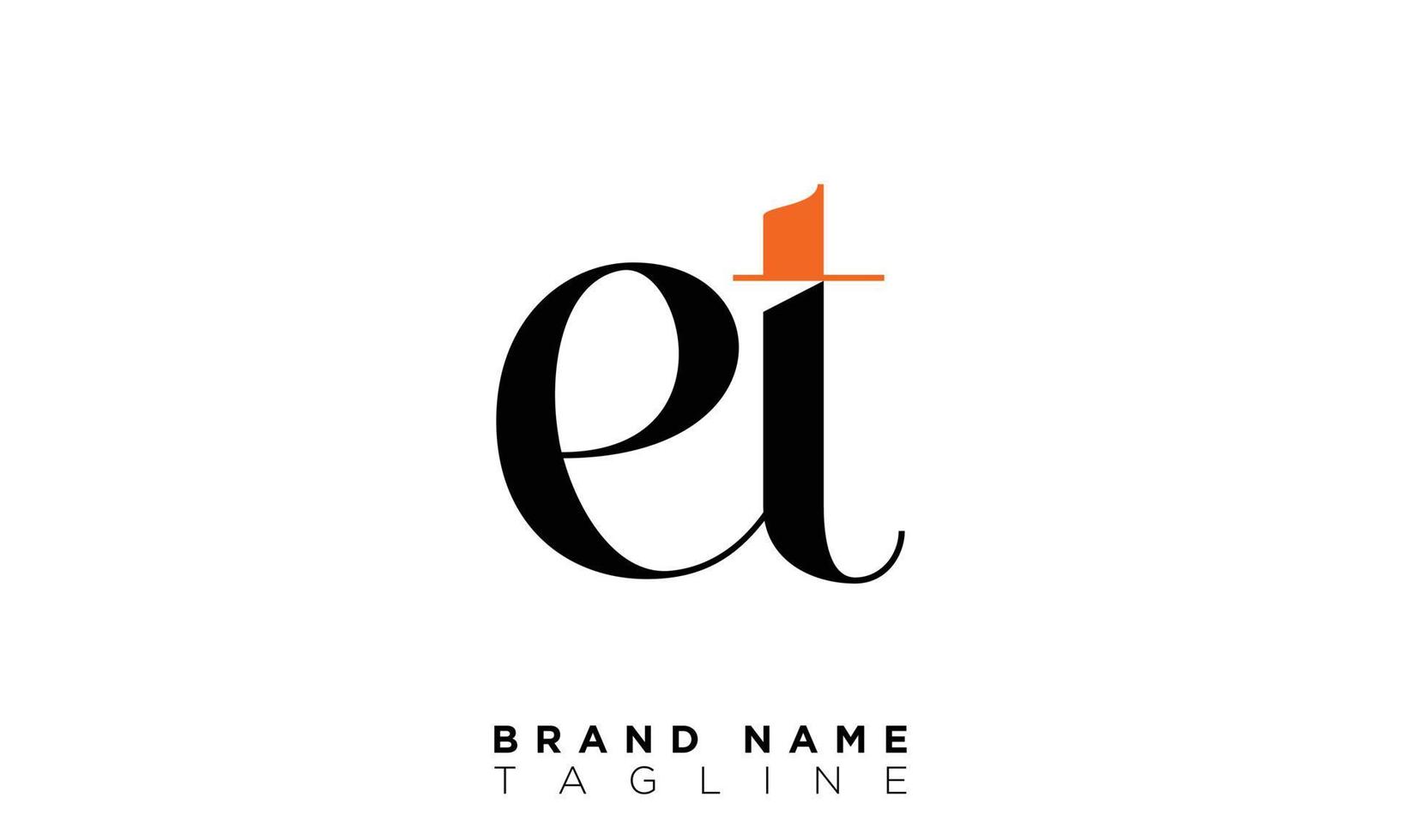 et alfabet letters initialen monogram logo te, e en t vector