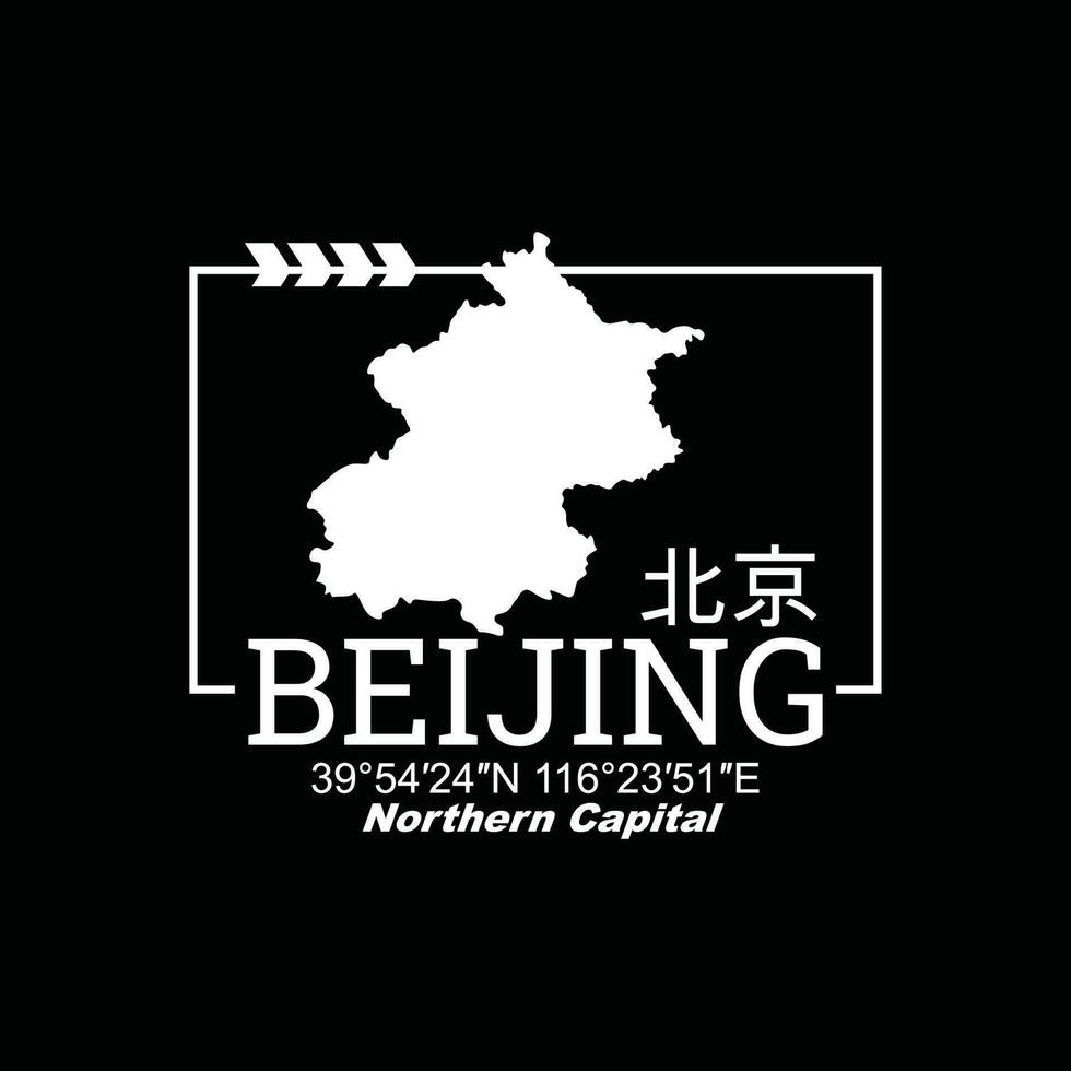 beijing, modern van typografie en belettering grafisch ontwerp in vector illustration.tshirt, kleding, kleding en ander gebruik