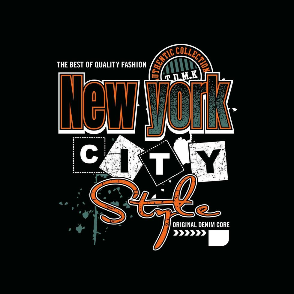 ny new york, modern van typografie en belettering grafisch ontwerp in vector illustration.tshirt, kleding, kleding en ander gebruik