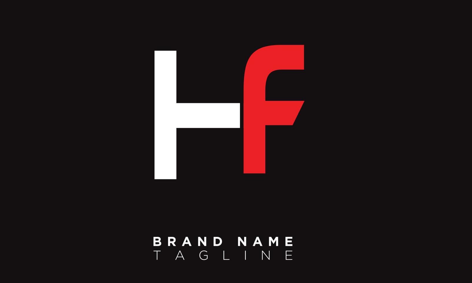 hf alfabet letters initialen monogram logo fh, h en f vector