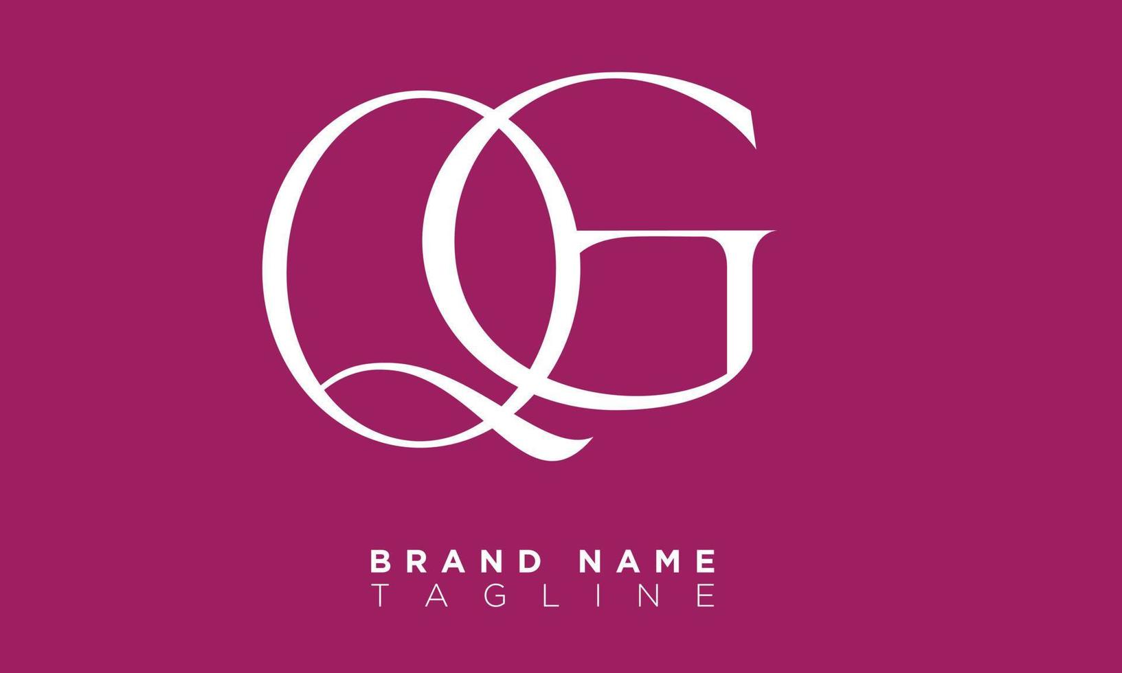 qg alfabet letters initialen monogram logo gq, q en g vector