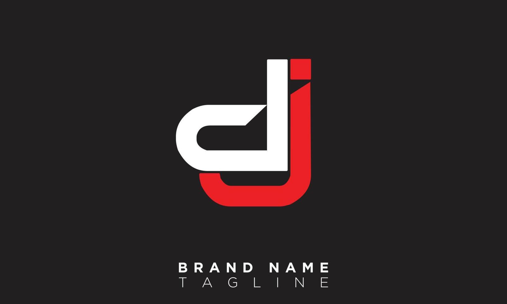 dj alfabet letters initialen monogram logo jd, d en j vector