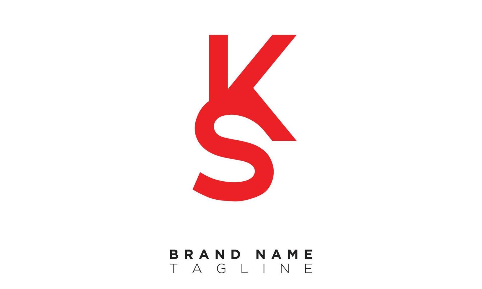 sk alfabet letters initialen monogram logo ks, s en k vector