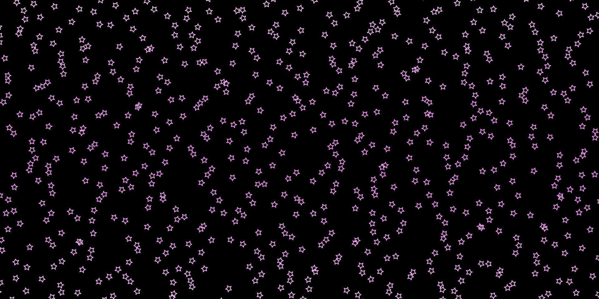 donkerroze vectortextuur met mooie sterren. vector