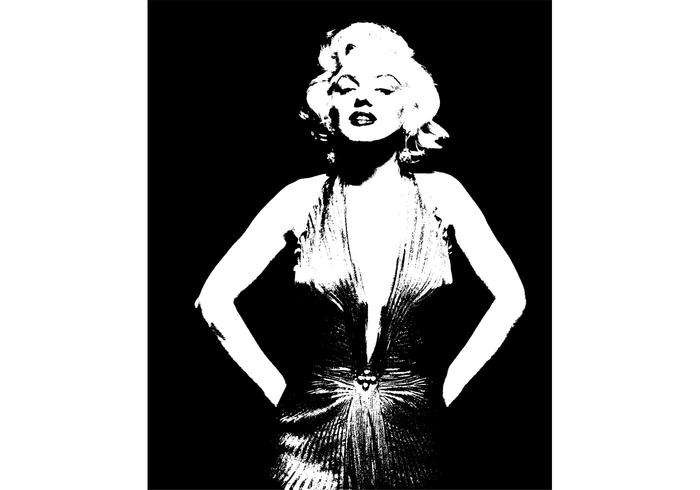 Portret van Marilyn Monroe vector