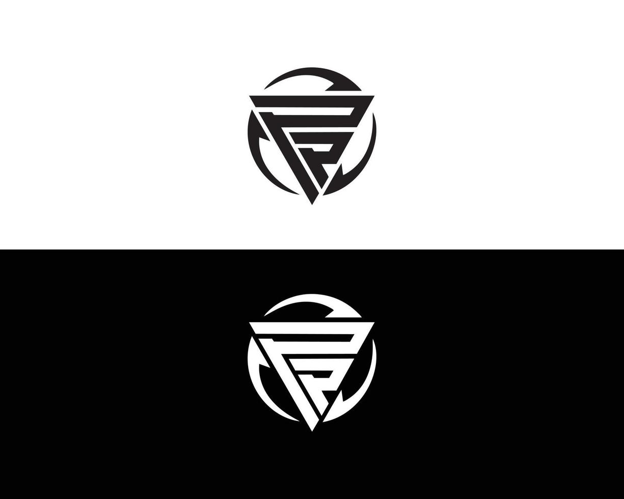 pp brief eerste logo en pictogram ontwerpsjabloon. vector
