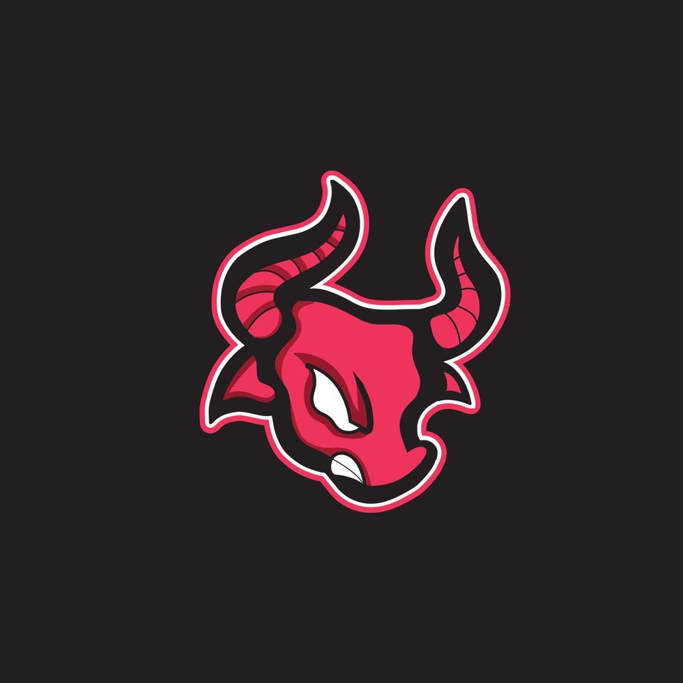stier hoofd mascotte. buffel logo. vector