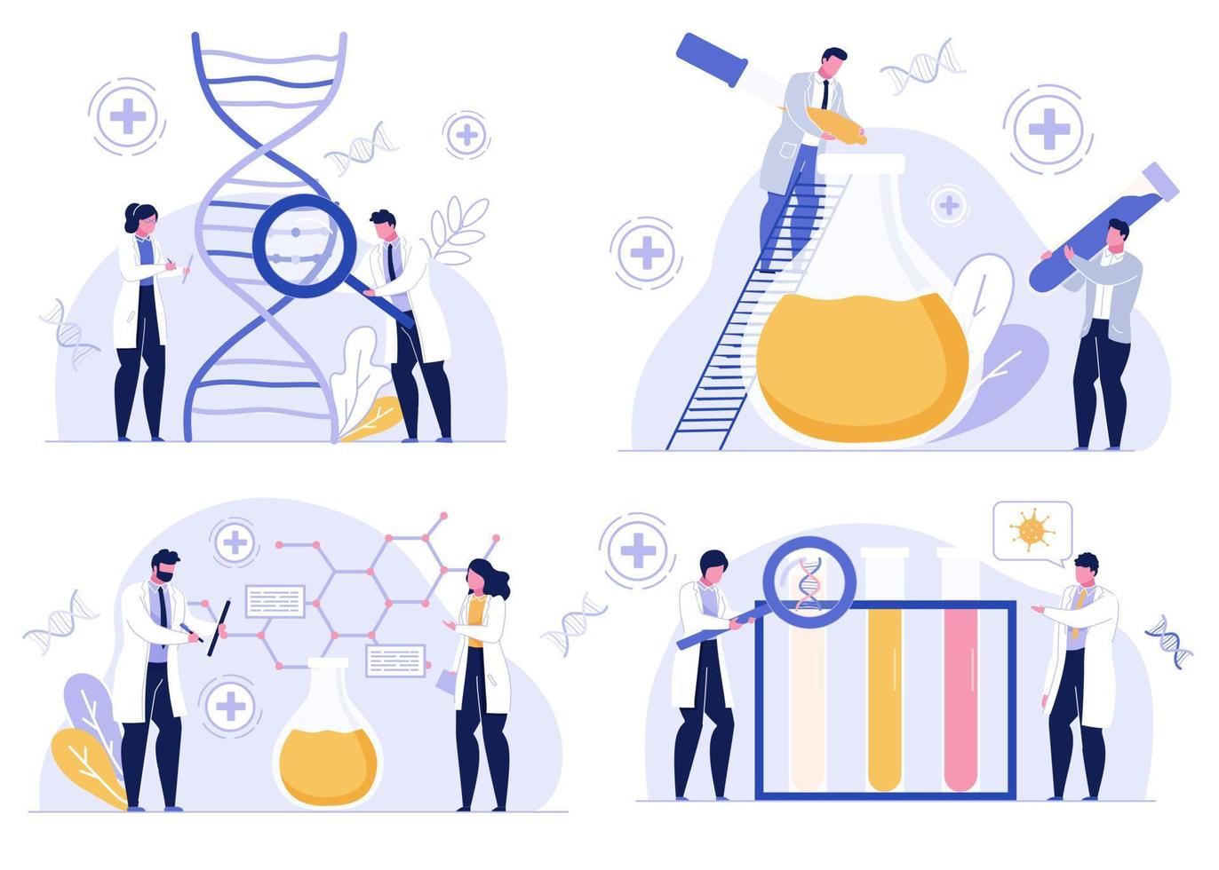 laboratoriumtest farmaceutische ontwikkelingsset vector