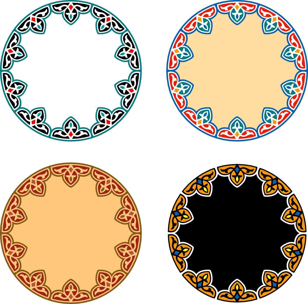 vector islamitische cirkel ornamenten