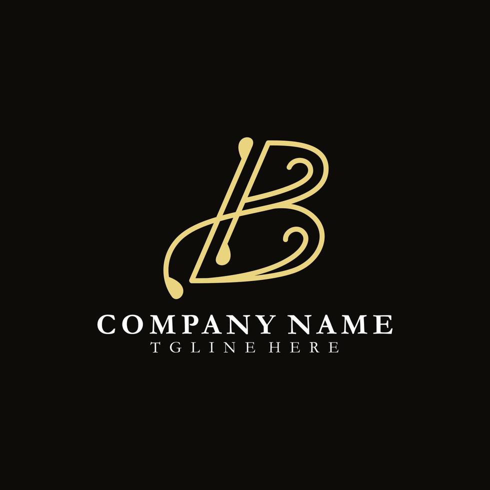 letter b luxe klassiek logo-ontwerp vector