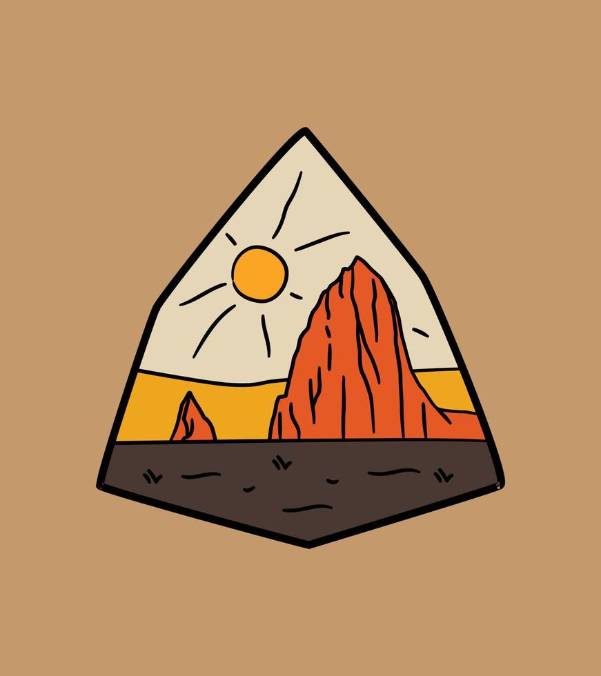 capitol reef vector ontwerp voor t-shirt design, tee design, patch embleem badge design