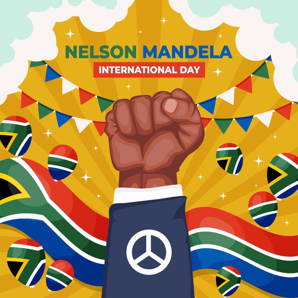 nelson mandela dag concept vector