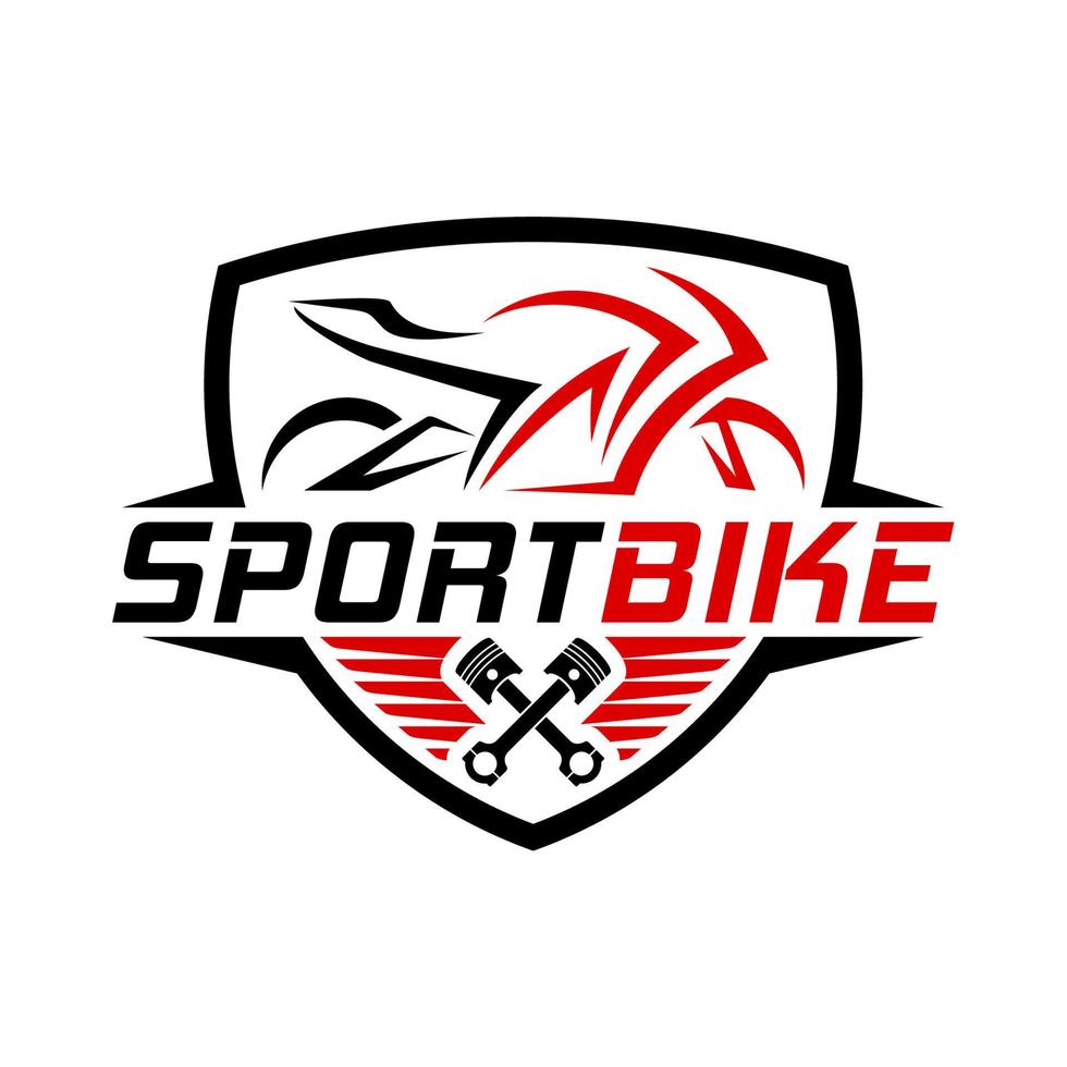 sportbike-logo voor motorclub of gemeenschapsvectorsjabloon vector