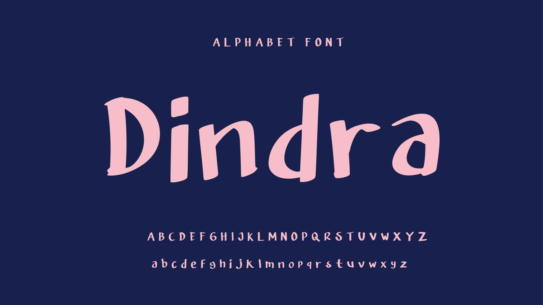 handgeschreven alfabet lettertype. handgetekende abstracte lettertypeborstel typografie vector