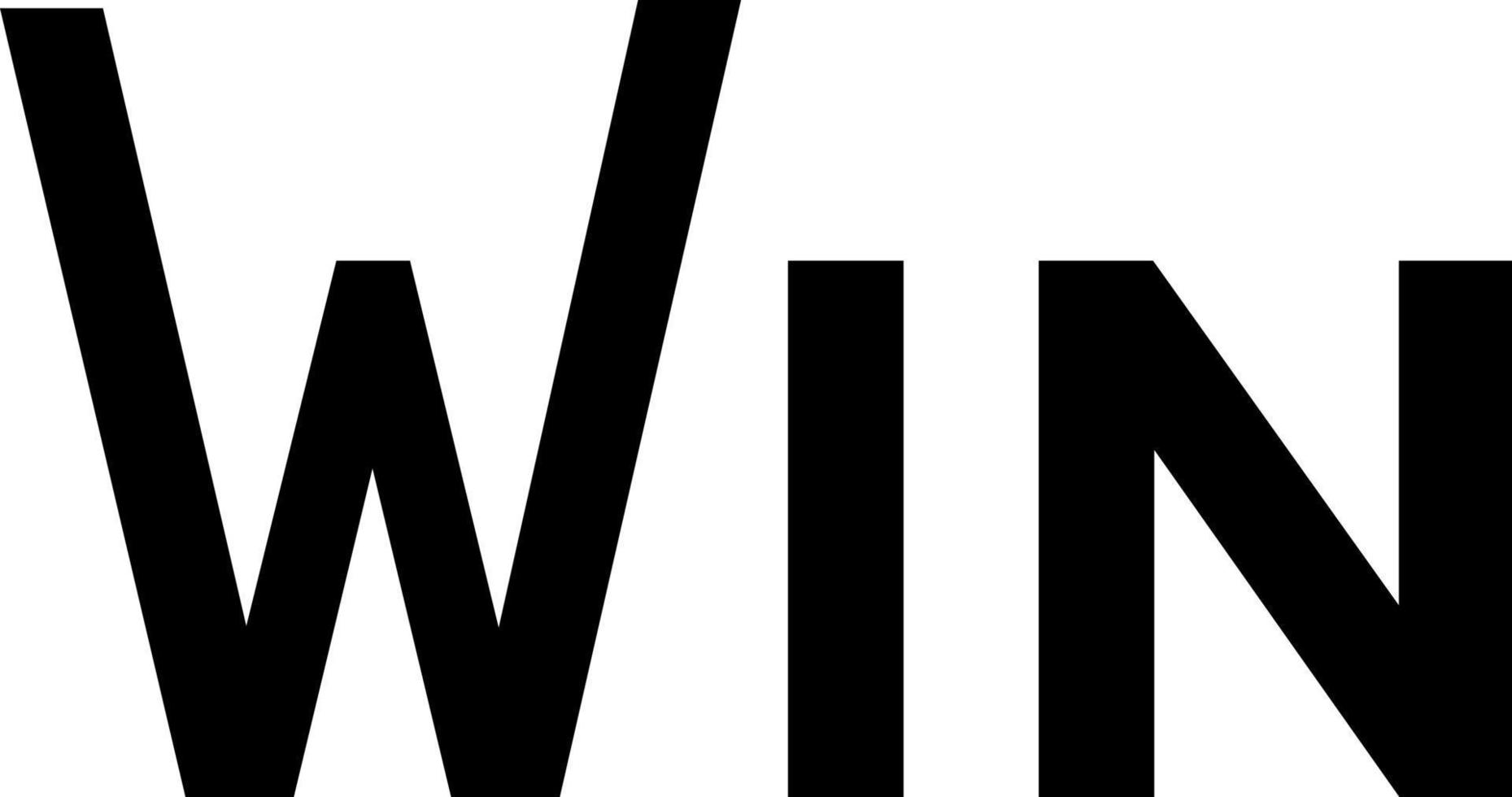 het win-logo vectorontwerp vector